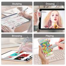 M TK MOVETECK Stylus Pen, Lápiz Capacitivo Universal 3 en 1, con Bolígrafo, Disco Capacitivo preciso y Punta, para Todas Las Pantallas táctiles capacitivas teléfonos celulares, tabletas, portátiles 0953899&0953890 - 2 piezas - Ver 6