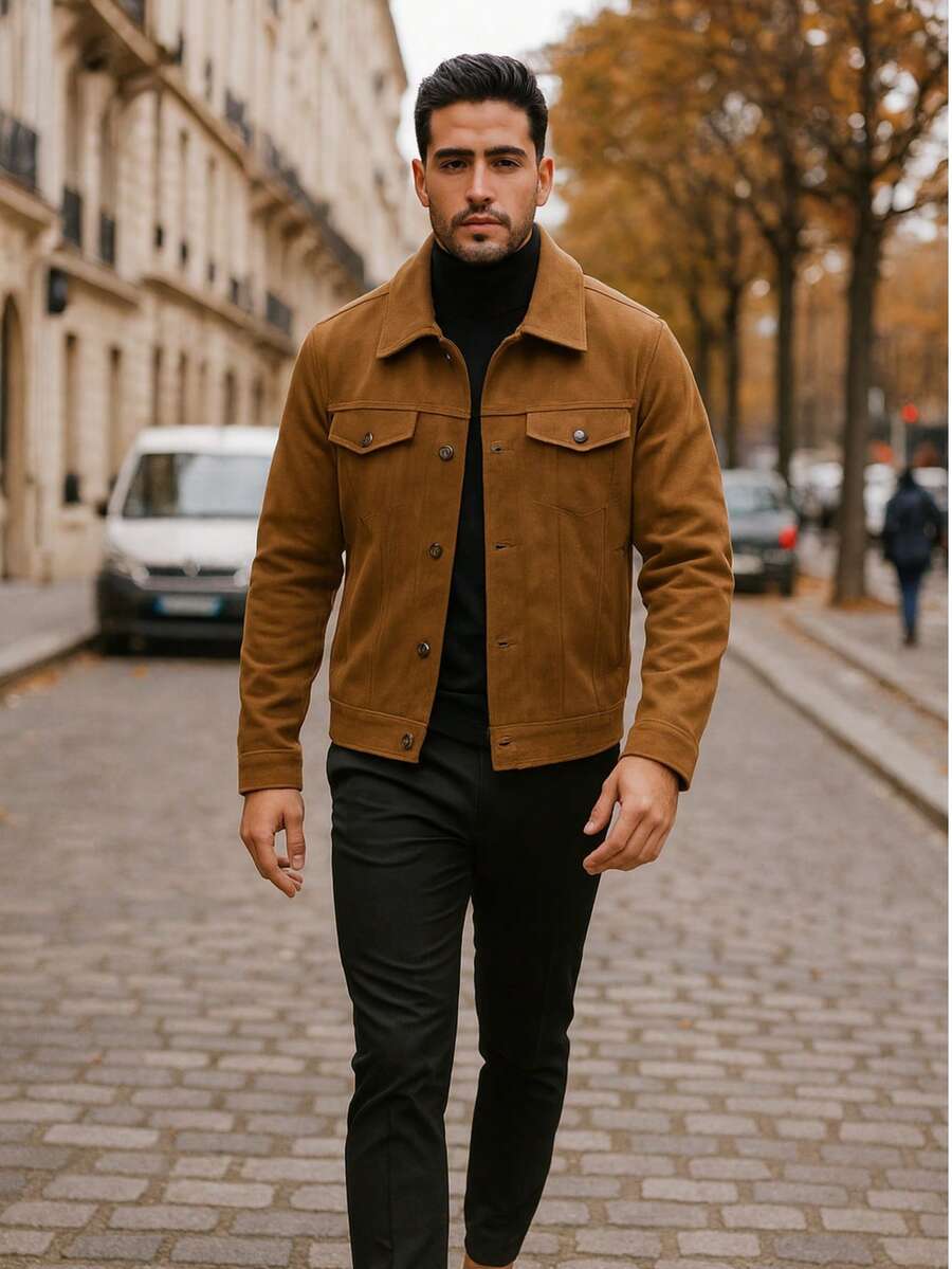 Nobook Blazer Jacket Autumn / Winter Regular Fit Waterproof - Camel - Ver 1