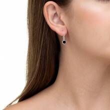 925 Silver Plated Women's Jewelry Set, Necklace + Bracelet + Earrings Inlaid With Multicolored - Black - View 4