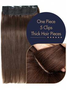 1 件 Remy 真人发片 3/4 纬纱金色棕色黑色 100% 巴西真人发片 12 英寸 - 24 英寸 5 片夹式接发无缝自然直发完美适合长发接发、接发直发纹理自然发片接发 - 彩色 - 查看 1