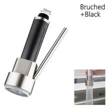 Testa dello spruzzatore del rubinetto da cucina - Testa dello spruzzatore del rubinetto a discesa con 15 adattatori, ugello dello spruzzatore del rubinetto estraibile, connettore della parte dello spruzzatore del rubinetto della cucina a singola funzione, nichel spazzolato