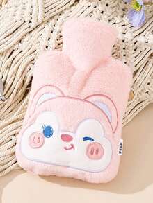 1 pièce Bouillotte, Sac d'eau chaude, Type d'injection d'eau Compresse chaude, Literie femme spécialement épaisse et anti-explosion, Réchauffe les mains et les pieds, Jolie housse en peluche