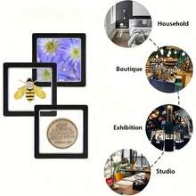 15 pezzi Eleganti scatole di esposizione nere 3D con membrana elastica - Scatole di immagazzinaggio gioielli in plastica a prova di polvere, adatte per collane, bracciali, anelli, monete, orecchini, spille - Ottimo per uso al dettaglio e personale, stile moderno, montaggio da tavolo, chiusura a scatto, superficie lucida, espositore per gioielli personali | Scatola per esposizione di moda | Scatola di con chiusura, Espositore per gioielli, Scatola per gioielli