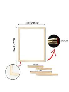 SESE HOME - 1 set DIY 4 barres en bois Cadre photo en bois sur canevas (nécessite un assemblage)(sans verre) Cadre photo en bois de pin DIY Peinture à l'huile canevas Décoration murale Peinture Cadre photo en diamant Bande de bois épaisse Cadre photo en soie Peinture Pratique Décoration d'intérieur