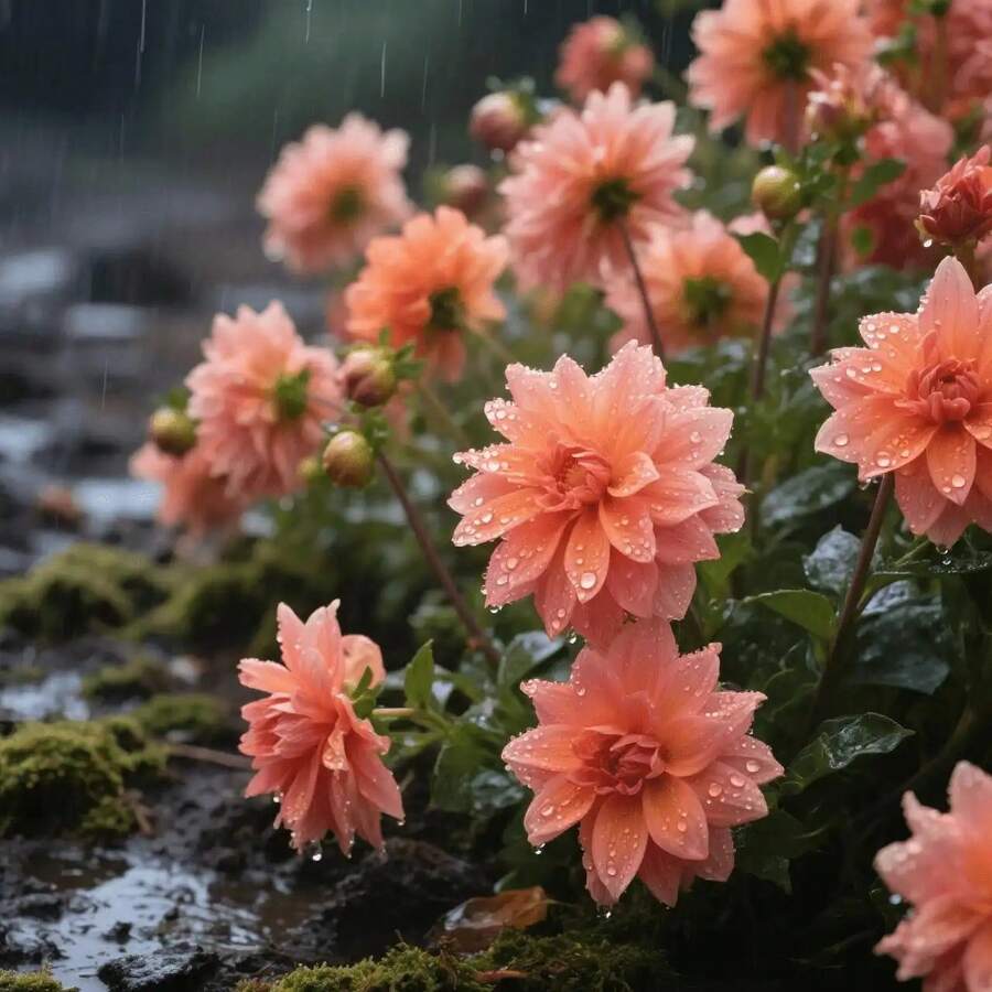 101 Semillas de Dalia para el Hogar y Exterior, Plantas Herbáceas, Atraen Mariposas, Multicolores y Fáciles de Cultivar, Bajo Mantenimiento para Jardines, Recomendadas para Paisajismo Exuberante - 101 piezas/semilla - Ver 1