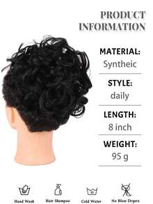 Synthetic Wig Hair Band Elastic Large Steel Comb Pull Flower Hair Pack Wavy Ponytail Natural Simulation Curly Hair Seamless Messy Hair Band Hair Pack - Multicolor - View 6