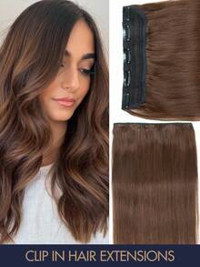 1 件 Remy 真人发片 3/4 纬纱金色棕色黑色 100% 巴西真人发片 12 英寸 - 24 英寸 5 片夹式接发无缝自然直发完美适合长发接发、接发直发纹理自然发片接发 - 彩色 - 查看 35