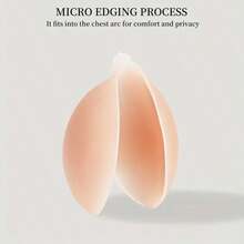 硅胶义乳 BTN 带肩带，男士义乳角色扮演带肩带，女士义乳，性感义乳 - 杏色 - 查看 3