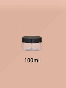 Tubos de plástico transparentes de boca larga com tampas redondas, adequados para armazenar loções, cremes, pomadas, etc.