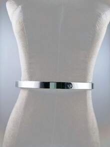1pc Women's Fashion High-End Metal Waist Belt