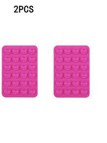 1pc Double-Sided Silicone Phone Suction Cup Accessory, Strong Suction Phone Holder, Free Sticky Mobile Phone Handle, Finger Grip, Suitable For Selfie And Video