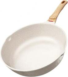 Sartenes Antiadherentes, SartéN De Chef De Piedra De Granito,Sartenes De Ceramica Con De Baquelita Bateria De Cocina - Blanco - Ver 9