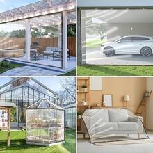 Heavy Duty Clear Tarps With Buckles - Plastic Snow Forest Design, Waterproof, Tearproof And Windproof, Garden Clear Polyethylene Tarp, Snowproof Plant Cover, Insulated Shed Cloth With Grommets For Car Covers, Porches, Patios, Awnings And Outdoor Camping, Outdoor Waterproof Cover