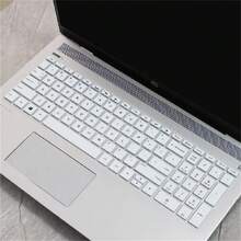 For HP Star Series 15 Inch Laptop Keyboard Keyboard Case Silicone Waterproof Keyboard Cover Playful Keyboard Cover, Soft Silicone Material, Laptop Accessory | Playful Design | Durable Keyboard Case, Laptop Keyboard Case - 半透明白色 - 查看 2
