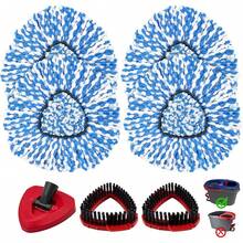 Mop Heads Replacements For O-Cedar RinseClean 2-Tank Spin Mop, Mop Replace Head For O Cedar, Mop Heads Include 4 Pack Mop Refills, 2 Scrubber Mop Heads, 1 Mop Base, Reusable, Easy To Replace - 1 - Xem 10