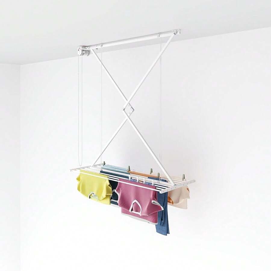 Telescopic Clothes Drying Racks - White - View 1