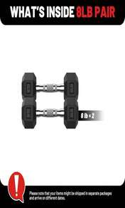 PAPABABE HEX Dumbbell Set 25-125lb, Rubber Encased Home Gym Dumbbells, Exercise &Amp; Fitness Weights Dumbbells For Women &Amp; Men, Hand Weight For Strength Training - ColorD - 查看 2