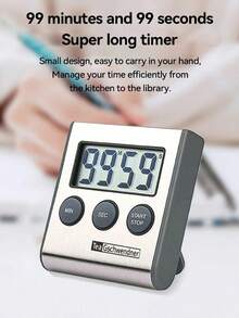 1pc Extra Loud Iron Face Electronic Timer, Kitchen Cooking Egg Timer, Student Time Management Countdown