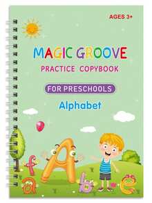 4-in-1 Englisch/Französisch Zauber-Arbeitsheft Set - (Buchstaben, Zahlen, Addition/Subtraktion, Zeichnen) Wiederverwendbares Stift-Übungsheft Englische Kalligraphie Arbeitsheft mit strukturierter Vorlage (Alle Zubehörteile kommen in zufälligen Farben und Stilen)