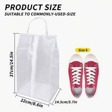 2 Stücke transparente PP-Folie wasserdichte und staubdichte Schuhaufbewahrungstaschen, multifunktionale tragbare Schutz-Abdeckungen für lange/kurze Stiefel