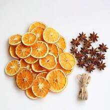 Rodajas de naranja secas naturales y reales, piñas, adecuadas para decoración del porche, decoración de escritorio de cosecha de otoño, decoración colgante de pared de Halloween, decoración de ventana del hogar para las cuatro estaciones, decoración navideña retro, diseño sin plumas, decoración interior de Halloween y Navidad, kit de material de bricolaje para colgante decorativo de campanas de viento, corona de puerta de granja de estilo rústico