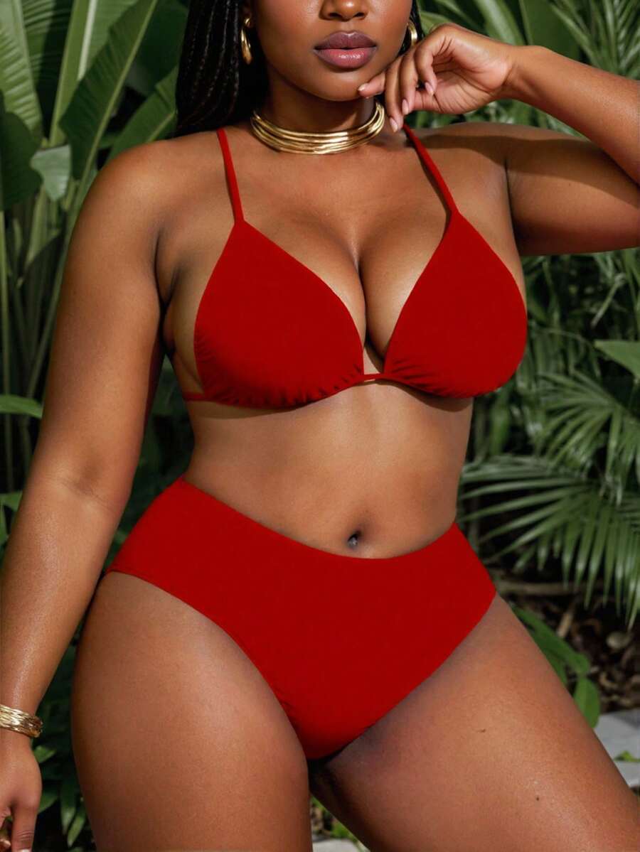 Slaydiva 2025 New Year Party Plus Size Sexy Bikini Set Summer - Red - View 1