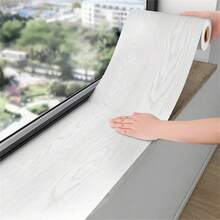 1pc 20cm X 5m Window Sill Wood Grain Contact Paper, UV Protection Edge Trim, Wrap-Around Protective Pad, Ugly Cover, Window Frame Edge Sticker - Damaged Door Repair Tape - Multicolor - View 2