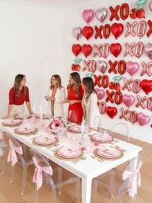 Bộ 61 bóng trang trí tiệc ngày lễ tình nhân, bóng bay lá kim loại "XOXO" 16" màu đỏ và vàng hồng, bóng bay hình quả anh đào, bóng bay hình trái tim 18" màu đỏ, hồng, vàng hồng, thích hợp làm phông nền chụp ảnh ngày lễ tình nhân, ngày lễ tình nhân Galentine, tiệc độc thân, Yay, cầu hôn, tỏ tình, trang trí phòng ngọt ngào lãng mạn, đạo cụ chụp ảnh, ngày gia đình - Nhiều màu - Xem 4