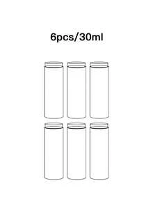 6 pièces/30 mm Bouteilles capsules à bouche droite en bois, petites bouteilles en verre avec bouchons en bois, bouteilles réglementaires transparentes, bouteilles décoratives artisanales, bouteilles de rangement pour cadeaux, mini bouteilles en verre, petites bouteilles.