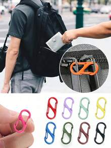 男女通用拉链锁套装 - 易拉拉链头、防盗拉链滑块、带2个弹簧夹的背包扣，适用于行李箱、手提包、钥匙、钱包和其他DIY配件，是旅行、露营、户外活动、海滩、暑假、返校的理想之选。 - 彩色 - 查看 2
