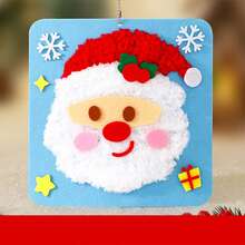 1 Set Kids Handmade Sewing Fun Kit, Christmas Handcraft Toy, Christmas Small Gift, Santa Claus, Snowman, Christmas Tree, Reindeer, Gingerbread Man, Creative Cartoon, Knitted Embroidery Painting, Craft Kit, Educational DIY Materials