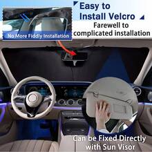 BIMENDOS Parasoles de CocheParasol plegable para parabrisas de automóvil para na delantera de automóvilQue Bloquea la Luz Ultravioleta y los Rayos Solares (6PCS) ZYB-01 - 16086 - Ver 5