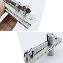 2x Heavy Duty 360° Rotating Hidden Bookcase Hinges Secret Door Pivot Hinges Set - Default - View 7