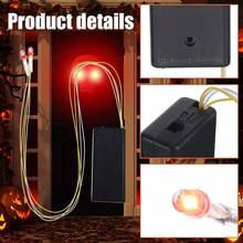 4 Pcs Halloween Glowing LED Light Up Eyes For Mask Cosplay Laser Eyes With Battery Box Battery Not Included Red Light