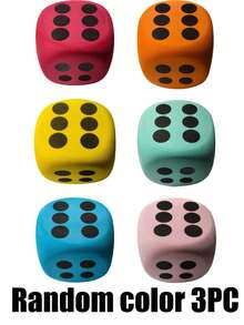 6 PIEZAS, Dados de espuma EVA extra grandes de 3,8/8 cm - Una herramienta de aprendizaje matemático de seis caras, utilizada como pelota antiestrés en el aula, un dado gigante de 6 caras extra grande, un juguete de aprendizaje educativo para aliviar la ansiedad, adecuado para juegos de mesa, portátil y ligero, es la opción perfecta para regalos de cumpleaños y vuelta al cole. Obtén tu número de la suerte.