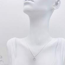 Kit Of 2 Necklaces And Earrings In The Shape Of A Heart With White Zirconia, Plated In 18k Gold Or 925 Silver - 銀色 - 查看 2