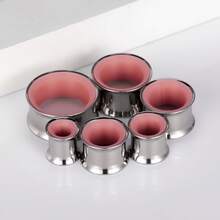 2PCS Hot 8-19MM Two-Color Stainless Steel Horn Fit Body Ear Tunnels Piercing Body Jewelry Stretcher Studs Unisex New Hypoallergenic Jewelry Women Gift