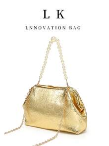 1PC 2025 Autumn/Winter New Fashion Handbag Strap For Girls Shoulder Bag Luxury Crossbody Bag For Women Designers Pursuing Gold Chain Women's Handbag, Perfect For Parties, Weddings, Balls, Dinners/Banquets