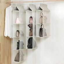 3/4 Layers Hanging Handbag Organizer Transparent Wardrobe Closet Storage Bag - Multicolor - View 2