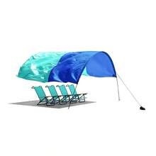 World's Best Beach Shade, The Original Wind-Powered Beach Canopy, Provides 150 Sq. Ft. Of Shade, Compact & Easy To Carry, Sets Up In 3 Minutes, Wind Assist Included - 藍色 - 查看 9