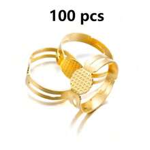 20/50/100pcs/Lot 7-10mm Adjustable Metal Blank Rings, Suitable For DIY Handmade Ring Jewelry Making Findings