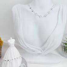 Kit Of 2 Heart-Shaped Bracelets And Necklaces, Colored , 925 Silver Plated - White - View 2