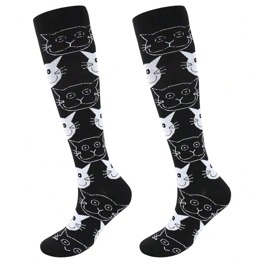 Junely Compression Socks For Women Knee High Socks For Running Athletic Nurses Work Support Travel Flight Sports-9579 - Nhiều màu3 - Xem 1