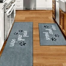 1pc Dog Paw Print Doormat, Faux Wool Rug - Highly Absorbent, Easy To Clean, Suitable For Home Decor, Farmhouse, Entryway, Indoor, Room, Kitchen, Dining Room, Small Office/Home Office, Sink, Laundry Room, Rug, Kitchen Mat, Non-Slip Mat - Multicolor - View 13