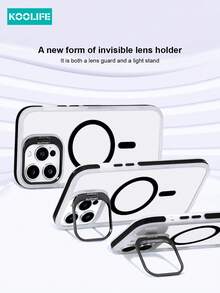 Koolife 1 件金属镜头框架磁吸手机壳，高透明背板，防摔气囊全覆盖保护，防滑 PC+TPU 材质，独立按键，适用于 13/13 Pro/13 Pro Max/14/14 Pro/14 Pro Max/15/15 Plus/15 Pro/15 Pro Max/16/16 Plus/16 Pro/16 Pro Max/16e/17/17 Pro Max/Air - 黑色 - 查看 2
