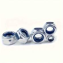 100个304不锈钢锁紧螺母，公制六角螺母，尼龙锁紧螺母，机械锁紧螺母 - 彩色 - 查看 8