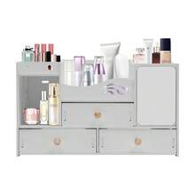 Multi-Layer Desktop Organizer Box, Stackable Drawer Storage System For Cosmetics & Personal Care Items - White - View 10