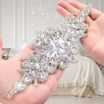 Crystal Glass Diamond High-End Handmade Rhinestone Sticker, Bridal Waist Belt, Hot Melt Glue Diamond Sticker, Wedding Decoration, Bridal Accessories, DIY Craft Supplies