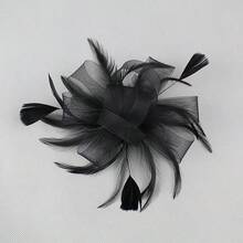 Fascinator Pillbox Hats For Women Feather Flower Church Derby Headband Clip Wedding Tea Party Hat, Mini Cap, Hair Accessories