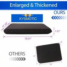 Gel Seat Cushion For Long Sitting Super Large And Thick Soft And Breathable Gel Cushion For Wheelchair Gel Chair Cushion For Hip Pain Gel Seat Cushion For Office Chair - 藍色 - 查看 2